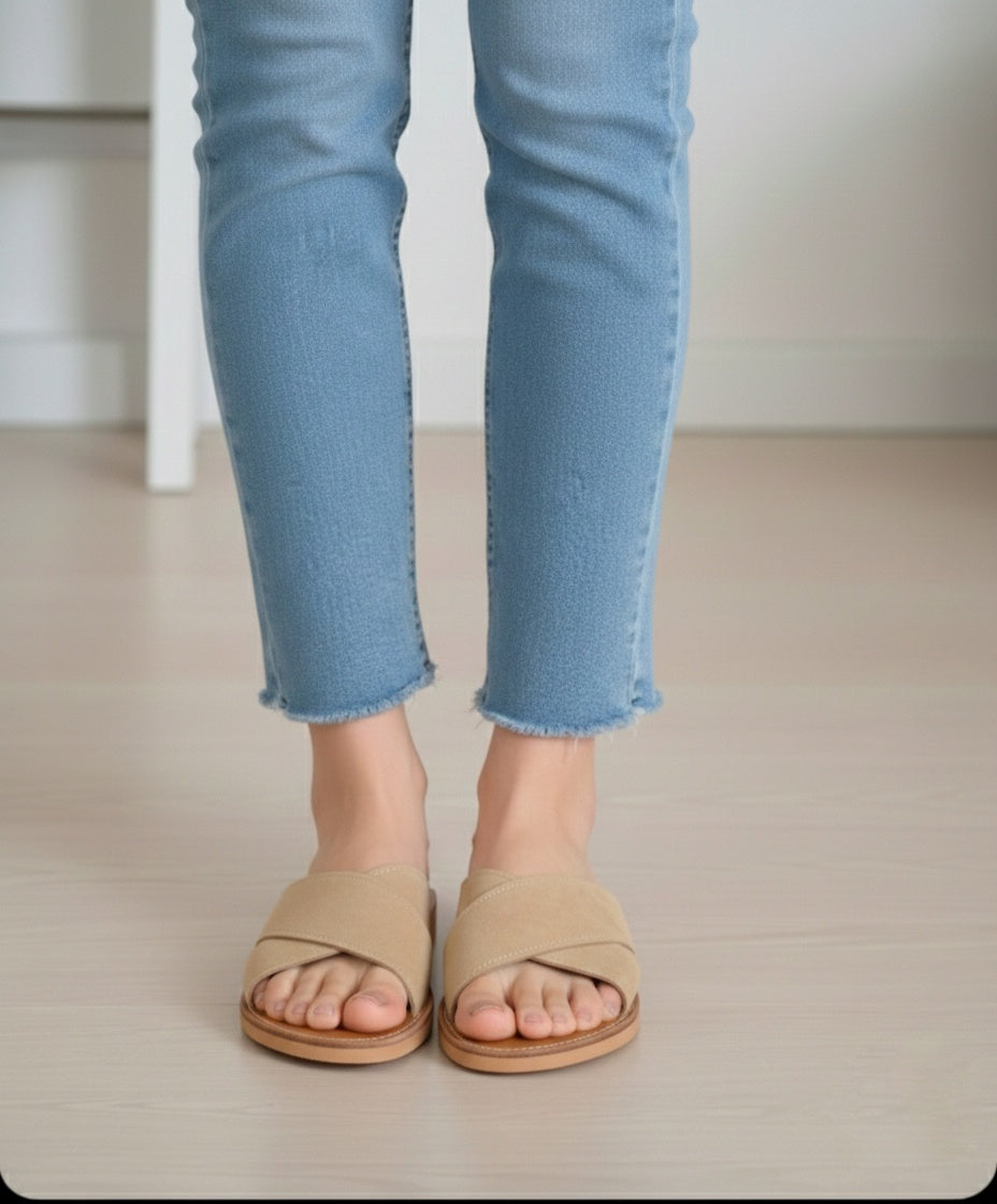 Crisscross Leather Sandal