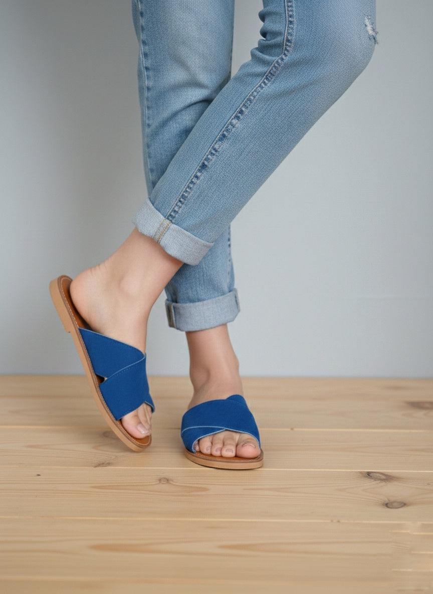 Crisscross Leather Sandal