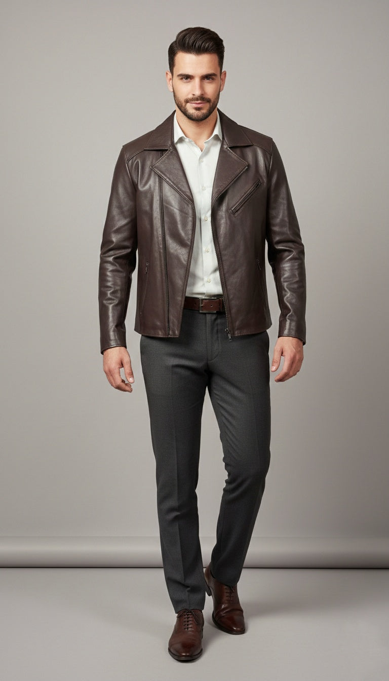 Elegant leather jacket