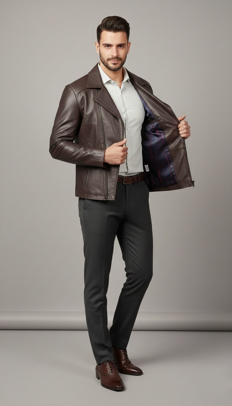 Elegant leather jacket