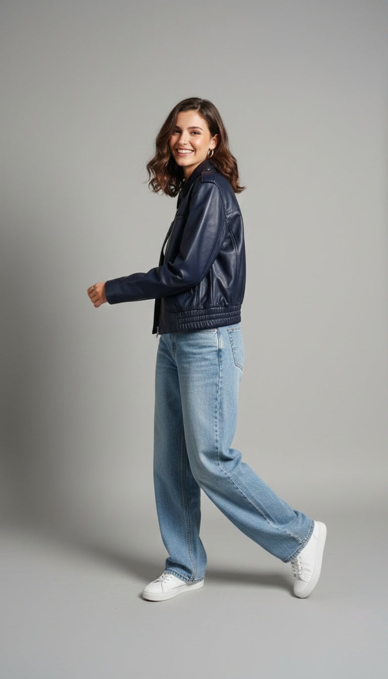 Unisex leather jacket