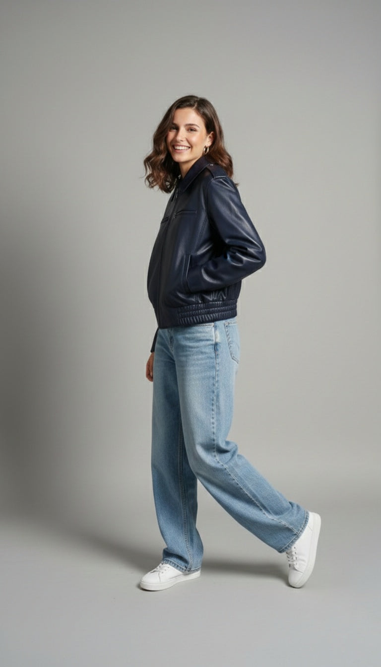 Unisex leather jacket