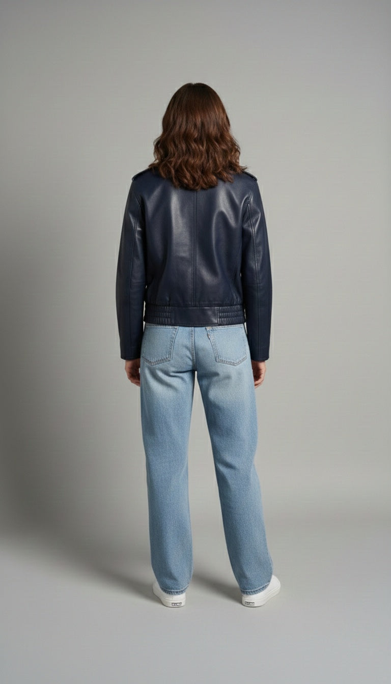 Unisex leather jacket