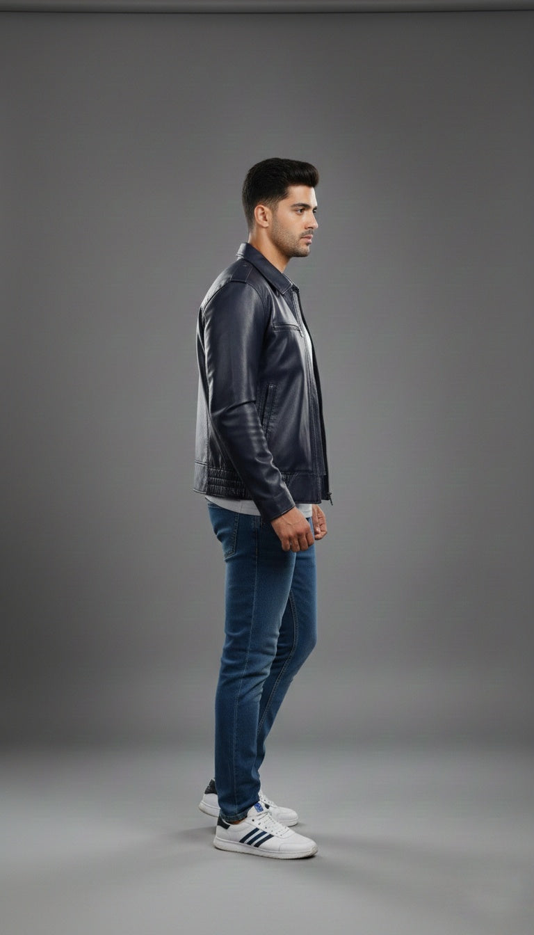 Unisex leather jacket