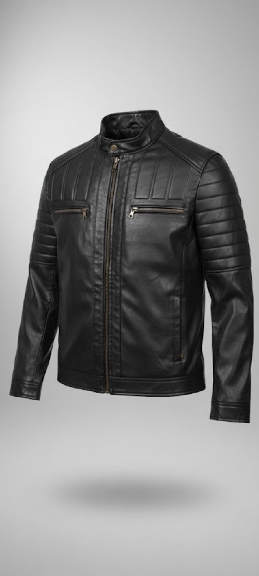 Men’s Black Leather Jacket – Modern & Elegant Design